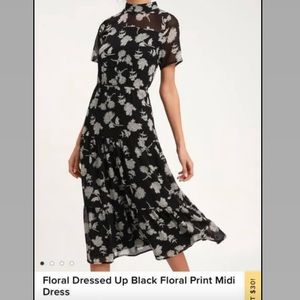 Lulus Floral Midi Dress- S- NWT